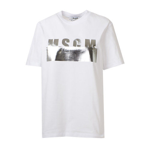 msgm/msgm 20春夏 女士短袖t恤 印花 圆领 17526