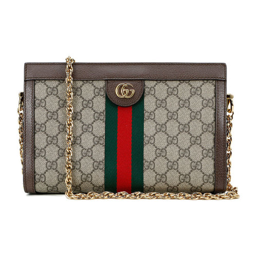 gucci(古驰)#ophidia系列女士乌木色pvc单肩斜挎两用包