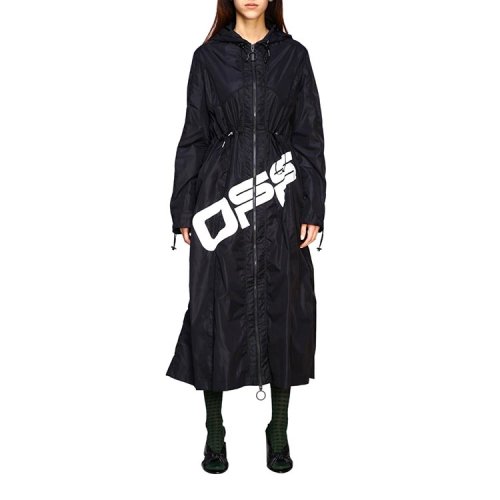 off-white/off-white 20年春夏 百搭 女性 黑色 女士大衣 owea202r20