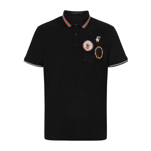 男士短袖t恤黑色 刺绣 图案 davidnaman/davidnaman