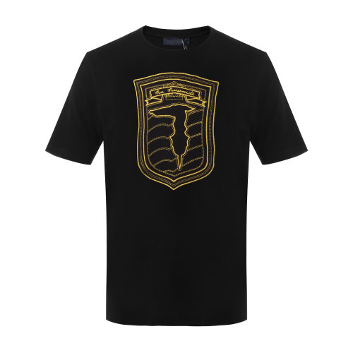 trussardi/楚莎迪 纯棉圆领男士短袖t恤 短t 休闲上装 上衣32t00165