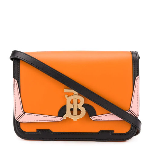 【burberry博柏利 斜挎包】burberry/博柏利 女士橙色tb标识单肩包斜