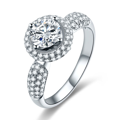 mingzuan/鸣钻国际 1克拉豪华钻石女戒/女款钻戒/婚戒求婚戒指女款