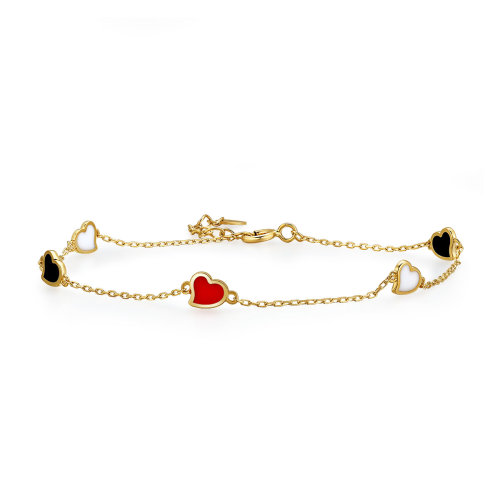 daisy fellowes/黛西法罗 女士18k金心形轻奢时尚百搭手链