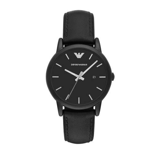 阿玛尼手表男士watch黑武士优雅设计皮带石英腕表 ar1973