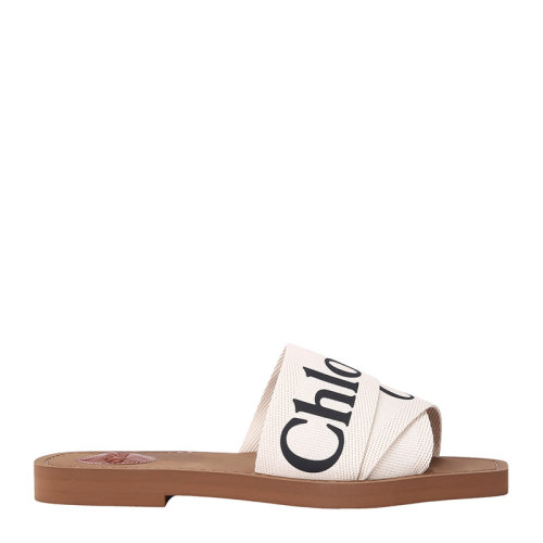 爆款主推现货秒发21春夏chloe克洛伊woody帆布平底拖鞋女士凉拖chc19