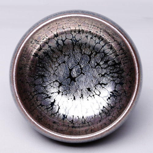 yinlu/隐庐 李友明匠人出品 手工银油滴建盏精品茶杯礼盒装