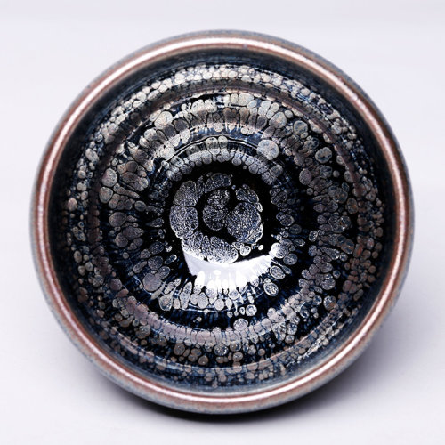 yinlu/隐庐 李友明匠人出品 手工银油滴建盏精品茶杯礼盒装