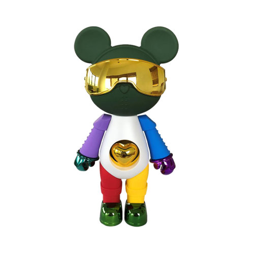 星际熊拼色眼罩系列摆件创意礼品家居摆设玩具公仔人偶手办 239mm