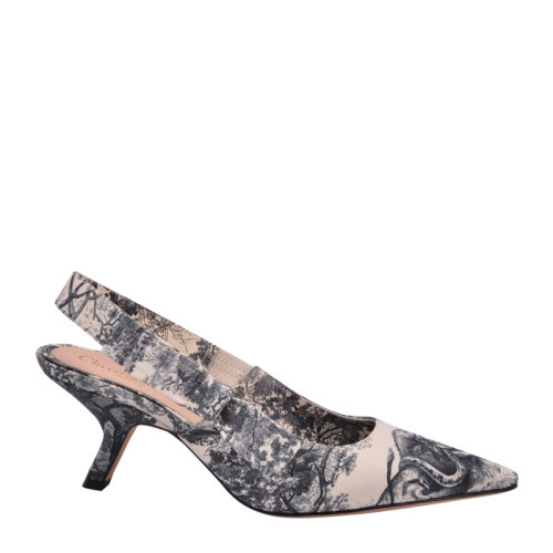 dior/迪奥 女士罗缎面 水墨画 猫跟尖头高跟鞋4cm kdp464tjs05w