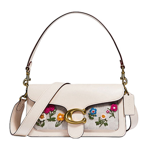 【包税 现货】coach/蔻驰【20春夏新款】专柜款海报款女士白色tabby