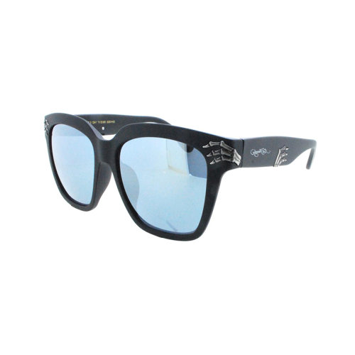 ed hardy/ed hardy 雾黑色板材太阳眼镜 eh1053 m.black