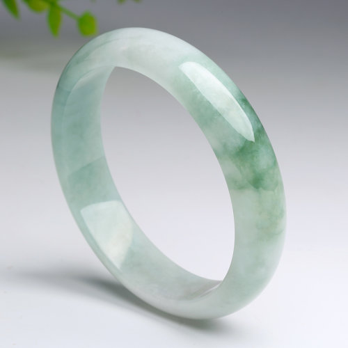 印象眸/印象眸 翡翠a货玉手镯 女款飘花翡翠玉镯多口径可选 附送证书