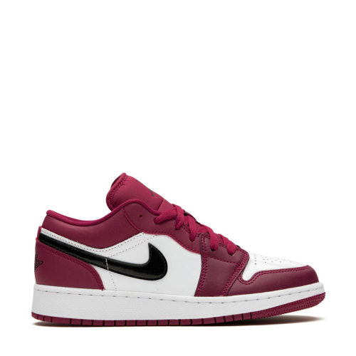 air jordan 1 low aj1 酒红 脚趾芝加哥玫瑰红 情侣低帮休闲鞋 553558