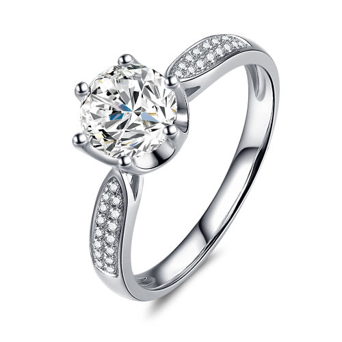 mingzuan/鸣钻国际18k金钻戒女 50分钻结婚求婚戒指钻石戒指 生日礼物