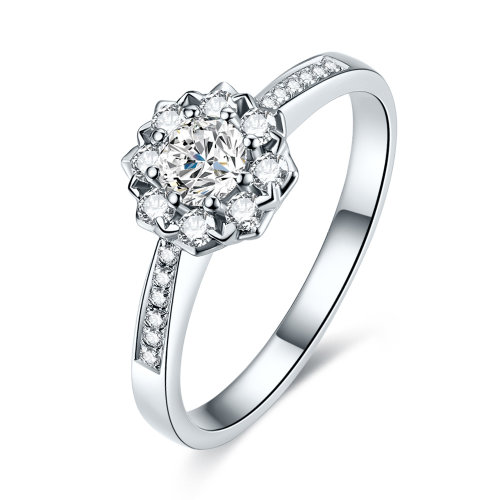 mingzuan/鸣钻国际 星空钻戒女钻石戒指/群镶女款/结婚订婚钻戒