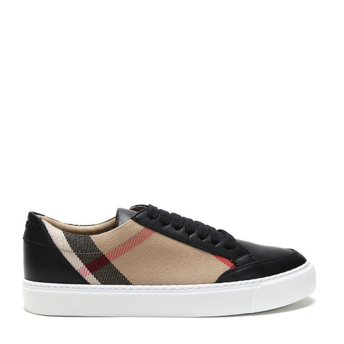 【现货秒发】burberry/博柏利 2020春夏 女款织物配皮系带休闲运动鞋