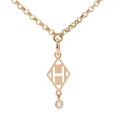 hermes(爱马仕) 18k金h字母项链