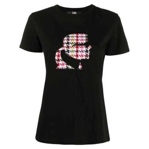 karl lagerfeld/卡尔·拉格斐 女士黑色棉质短袖t恤201w1706 999