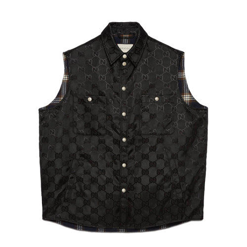 【包税】gucci/古驰 20早秋新款男士黑色可回收尼龙马甲 631106zaebn