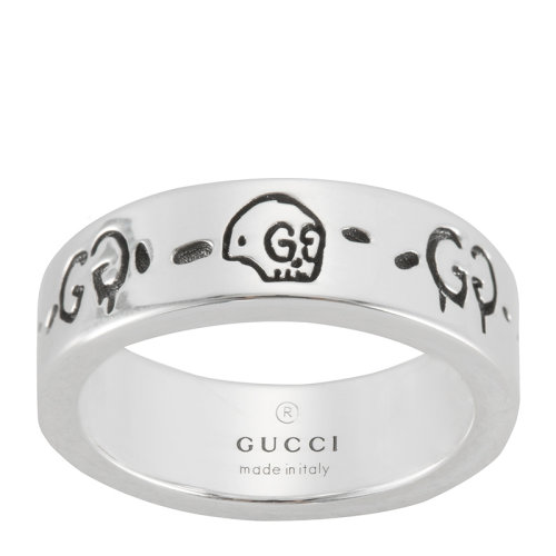 gucci 古驰 幽灵 银色双g戒指指环对戒 ybc4773390010
