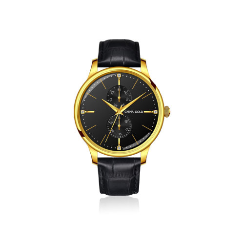 china gold/中国黄金足金au999腕表 飞行员系列时尚金表 男款 进口