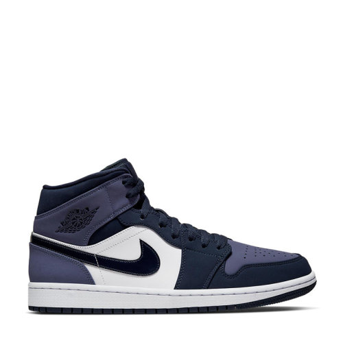 nike/耐克 air jordan 1 mid 男女同款 aj1 桑德紫 黑紫脚趾 情侣