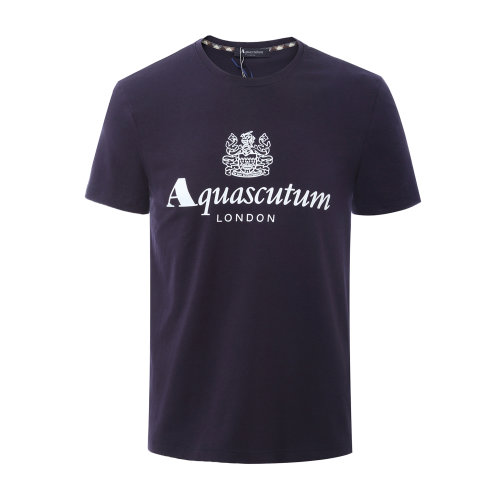 爆款主推 多种颜色可选aquascutum/雅格狮丹 棉质圆领男士短袖t恤 短t