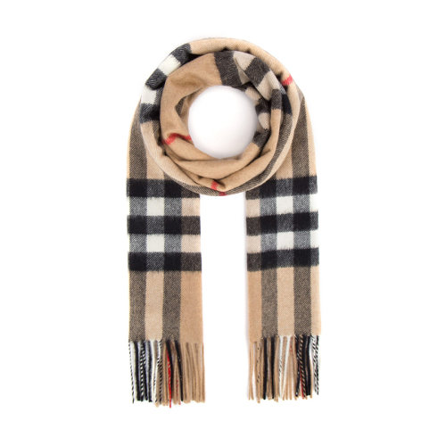 burberry/博柏利经典款式中性样式典藏米色山羊绒围巾/披肩围巾