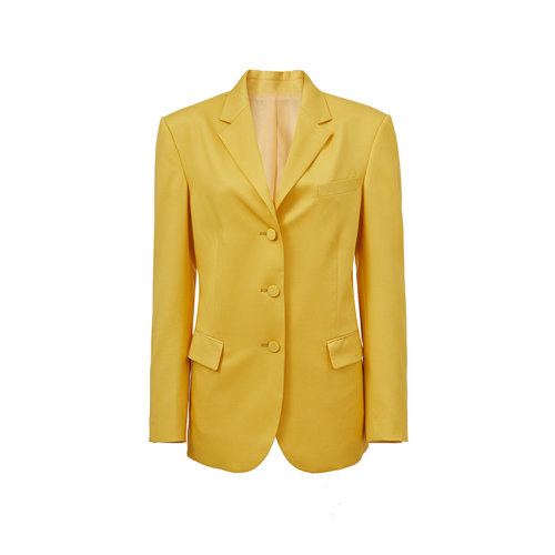 tracy chu/tracy chu高定原创姜黄色休闲西装女士西服