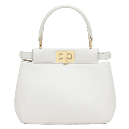 【包税】fendi/芬迪 2020秋冬新款peekaboo iconic系列 白色纳帕皮