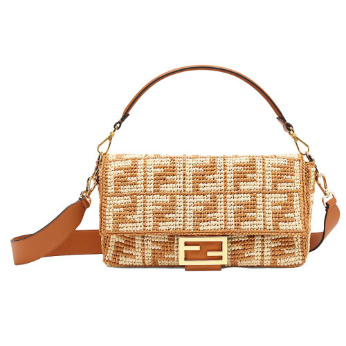 【包税】fendi/芬迪 2020秋冬新款baguette large系列 酒椰色小牛皮