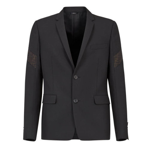 fendi/芬迪 20年秋冬 百搭 男性 logo 黑色 男士西服 fj0255a9n1f0qa1