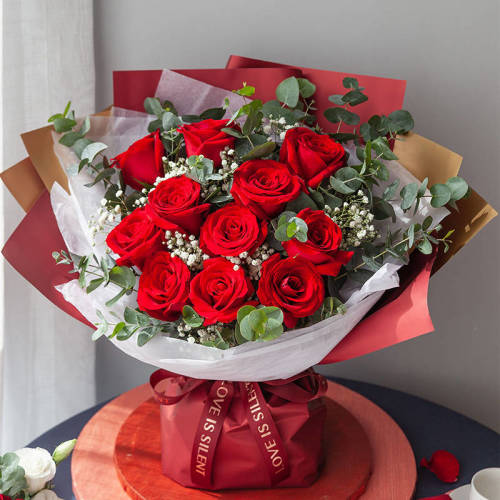 花礼/特别的爱/红色/卡罗拉红玫瑰11枝/鲜花/七夕情人节女朋友闺蜜