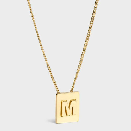 celine/赛琳 字母m 项链 46n0m6bra.35or (一至三周发货)