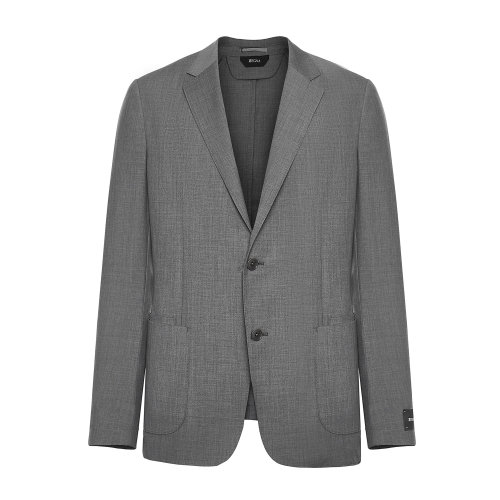 z zegna/杰尼亚 灰色techmerino wash&go 西装外套 724729-1xpyg0-8r