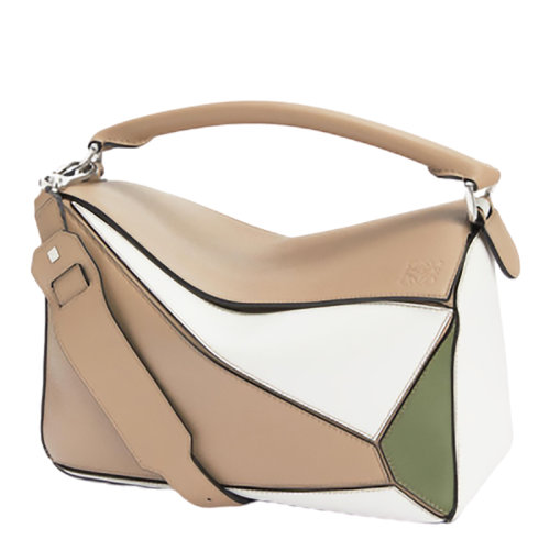 【包税】loewe/罗意威 2020秋冬经典款puzzle 女士沙/鳄梨绿小牛皮