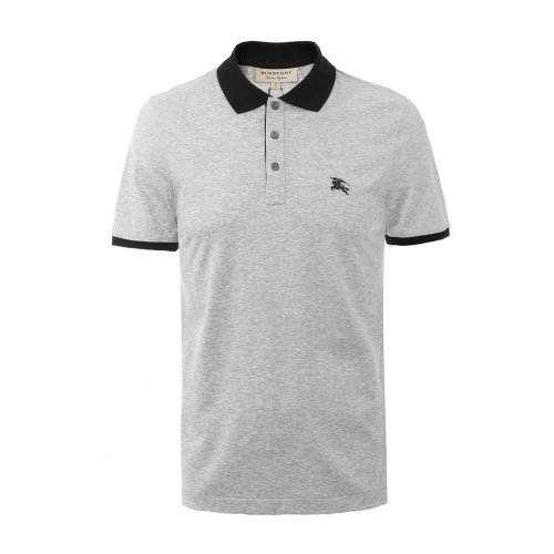 大陆现货秒发 burberry/博柏利 巴宝莉 男装 纯棉灰色短袖polo衫 男士