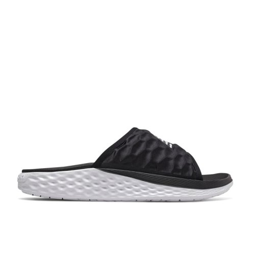 new balance/new balance 黑拼白色 女士平跟凉鞋 swfteku1