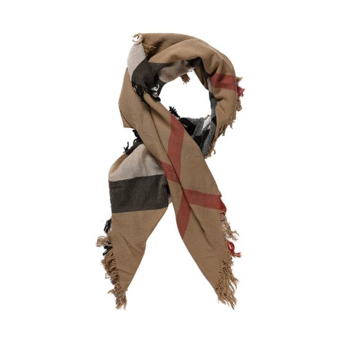 【国内现货】burberry/博柏利 女士双色绵羊毛格子围巾
