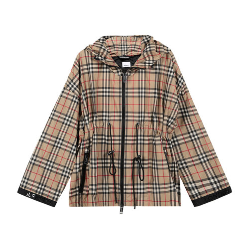 burberry/博柏利 女士夹克 女款聚酯纤维宽松版连帽夹克外套上衣