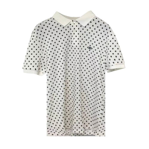 celine/赛琳 思琳男装 男士白色棉质斑点短袖polo衫 2x010561i.01ob