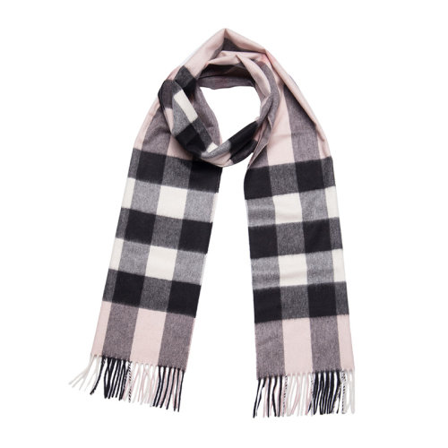 burberry/博柏利 女士拼色经典格纹流苏羊绒围巾围脖 8015549