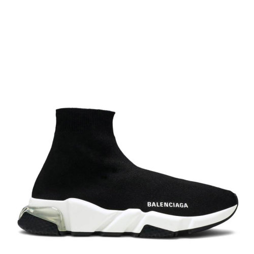 balenciaga/巴黎世家 女士黑色针织透明后跟橡胶底袜子鞋休闲鞋运动鞋