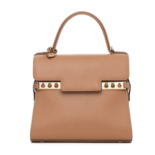【包税】delvaux/德尔沃 经典款tempête系列 浅棕色滑面小牛皮点缀
