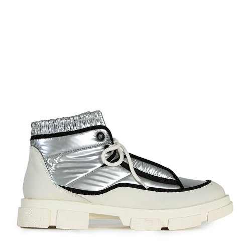 daisyfellowes/黛西法罗 头层牛皮丝光潮流男鞋高帮休闲运动鞋