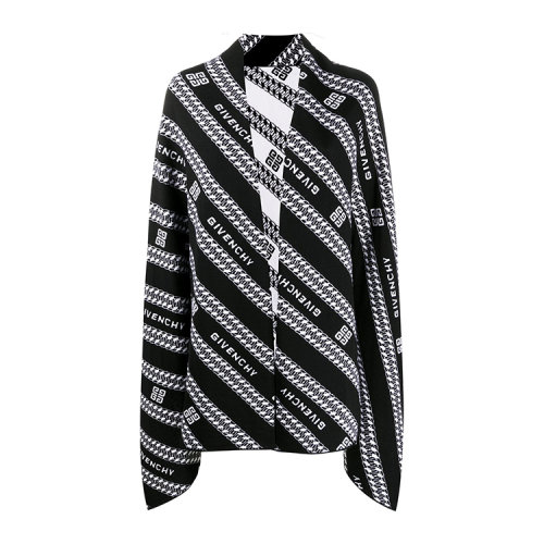 givenchy/纪梵希 20年秋冬 百搭 女性 黑/白 披肩 gw7018 u1862 004