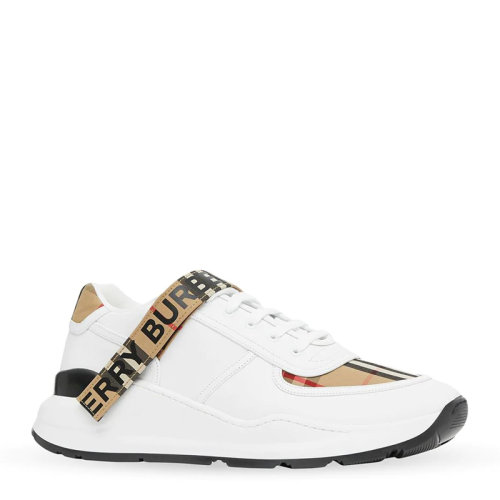 burberry/博柏利 男士白色经典格纹休闲运动鞋男鞋 8024052