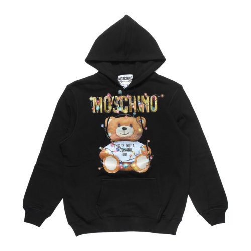 moschino 莫斯奇诺 女士黑色棉质小熊连帽卫衣 a1799-4027-1555
