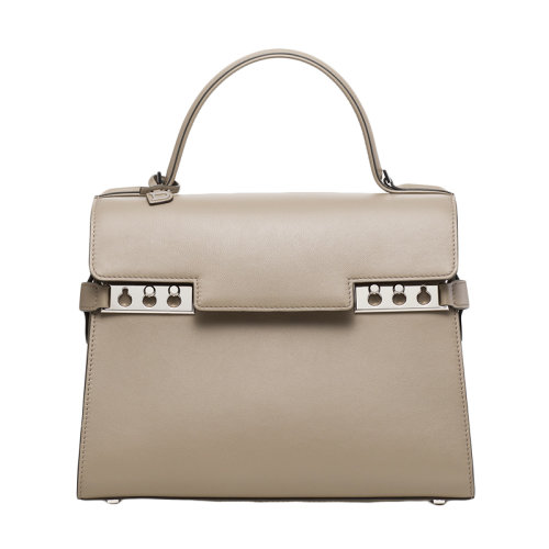 【包税】delvaux/德尔沃 经典letempête系列 mm灰褐色柔软小牛皮单肩